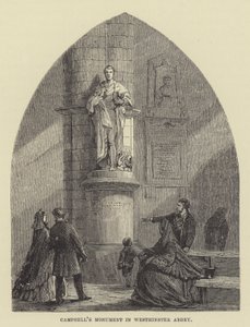 Monumento de Campbell na Abadia de Westminster (gravura) de English School