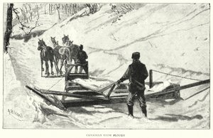 Arado de Neve Canadense (gravura) de English School