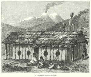 Casa de cozinha canibal (gravura) de English School