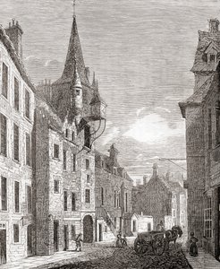 Cadeia de Canongate, Edimburgo, Escócia, da Velha Inglaterra: Um Museu Pictórico, pub. 1847 de English School