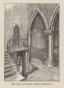 Canterbury: O Hall of East Bridge Hospital (litho) de English School