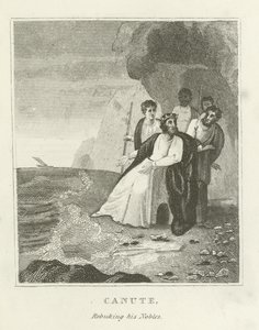 Canute, repreendendo seus nobres de English School