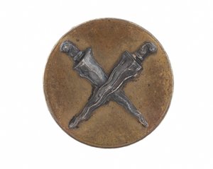 Botão de emblema de boné, guias do estado da Malásia, 1896-1919 de English School