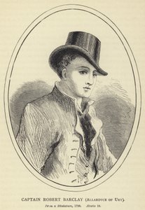 Capitão Robert Barclay, Allardyce de Ury, de uma miniatura, 1798, Aetatis 19 de English School