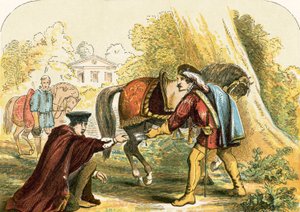 Cardeal Wolsey e o mensageiro do rei de English School