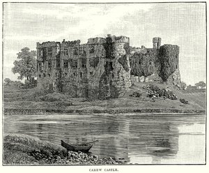 Castelo de Carew (gravura) de English School