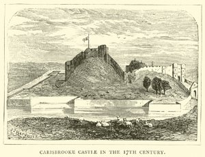 Castelo de Carisbrooke no século XVII de English School