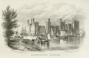 Carnarvon Castle, North Wales de English School
