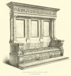 Trono Carved pertencente a Julian di Medici de English School