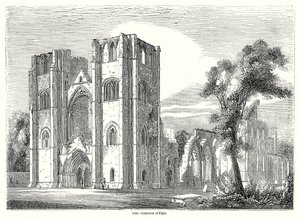 Catedral de Elgin (gravura) de English School