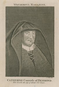 Catherine Condessa de Desmond, que viveu até a idade de cerca de 140 anos de English School