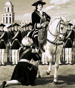 Catarina liderou uma revolta do exército que derrubou seu marido, o czar Pedro de English School