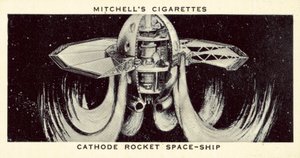 Nave espacial de foguetão catódico (litografia) de English School