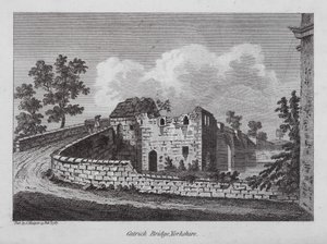 Catrick Bridge, Yorkshire (gravura) de English School