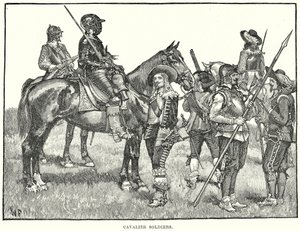 Soldados de Cavalaria (gravura) de English School
