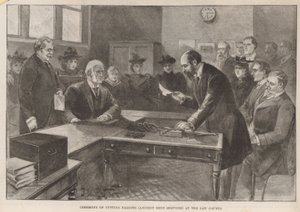 Cerimônia de corte de bichas (antigos serviços de aluguel) nos Tribunais de English School