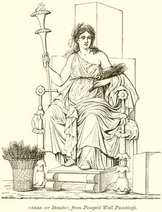 Ceres (ou Demeter, from Pompéia Wall Painting) de English School