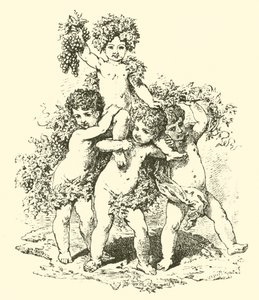 Champanhe, figuras alegóricas (gravura) de English School