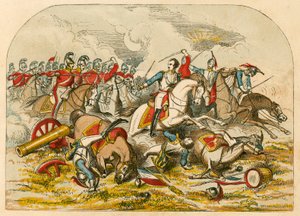 Carga da cavalaria em Waterloo de English School