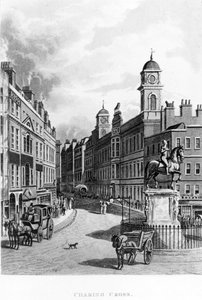 Charing Cross, olhando para o Strand, 1811 de English School
