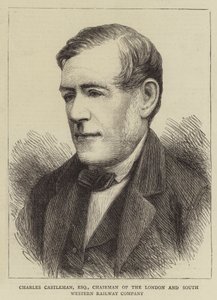 Charles Castleman, Esquire, Presidente da London and South Western Railway Company (gravura) de English School