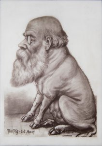 Placa de Charles Darwin, c.1870 (cerâmica) de English School