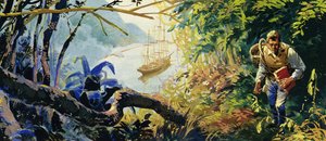 Charles Darwin estava a bordo do HMS Beagle enquanto percorria o litoral da América do Sul de English School