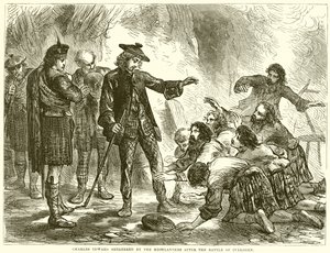 Charles Edward abrigado pelos Highlanders após a Batalha de Culloden