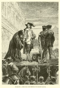 Charles I entrega seu George ao Bispo Juxon de English School