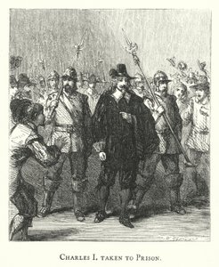 Charles I levado para a prisão (gravação) de English School