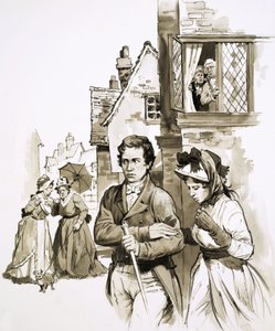 Charles Lamb e a sua irmã foram levados de um alojamento para outro por mexeriqueiros locais de English School