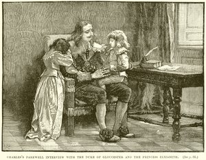 Entrevista de despedida Charless com o Duque de Gloucester e a Princesa Elizabeth de English School