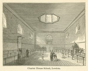 Charter House School, Londres (gravura) de English School