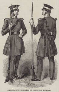 Chelsea Out-Pensioners em seu Novo Uniforme (gravura) de English School