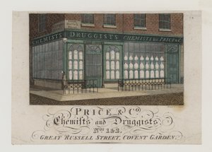 Químicos e Farmacêuticos, Price & Co, trade card de English School