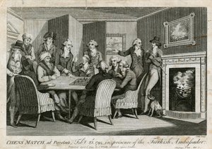 Jogo de xadrez em Parsloes, 23 de fevereiro de 1794, na presença do embaixador turco de English School