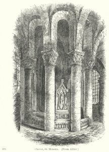Chevet, St Menoux (gravura) de English School