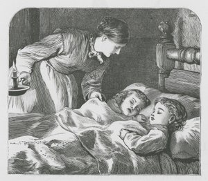 Crianças a dormir (gravura) de English School