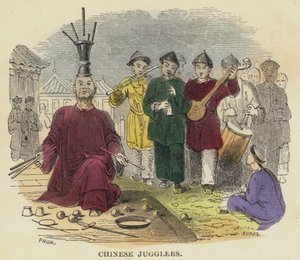 Malabaristas chineses (gravação a cores) de English School