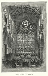 Coro, Catedral de Carlisle (gravura) de English School