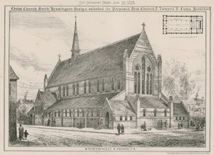 Igreja de Cristo, North Kensington: design selecionado para proposta de nova igreja de English School