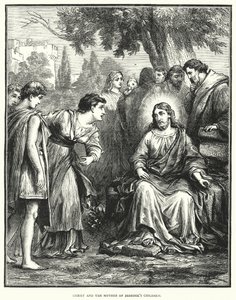 Cristo e a Mãe dos filhos de Zebedeu (gravura) de English School
