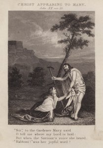 Cristo aparecendo a Maria, João XX, ver 15 (gravura) de English School