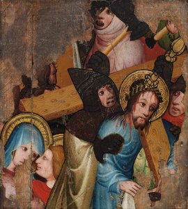 Cristo carregando a cruz, c.1400-25 (tempera e folha de ouro no painel)