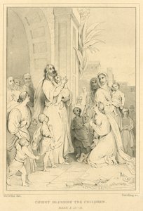 Cristo abençoando as crianças, Marcos X, 13-16 de English School