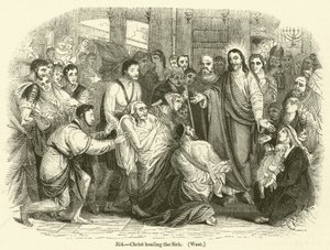 Cristo curando o Doente, Oeste (gravura) de English School