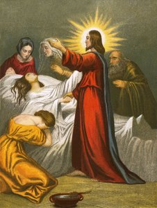 Cristo levantando a filha de Jairo