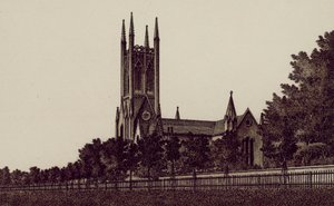 Christchurch, Cheltenham (litografia) de English School