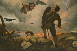 Cristão lutando com Apollyon de English School