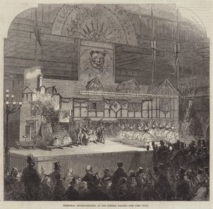 Entretenimentos de Natal no Palácio de Cristal (gravura) de English School